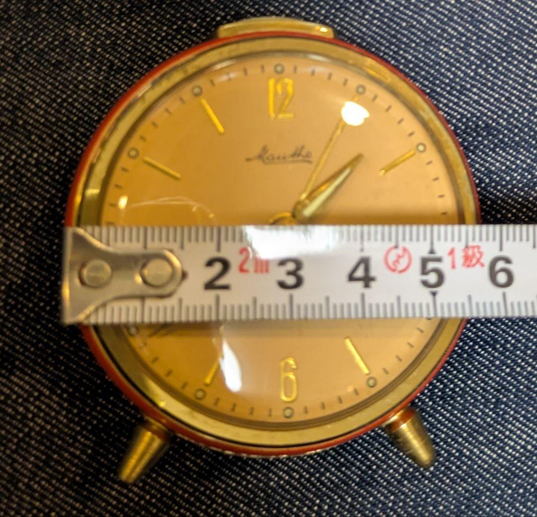 おまとめお取引用　マウテ　目覚まし時計　丸型　朱色&ペパーミントセット　ご予約品