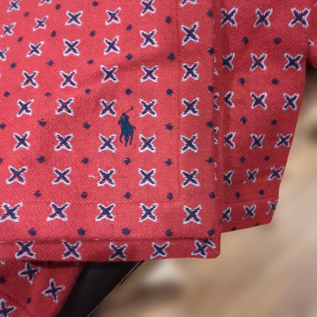 未使用　ラルフローレン　赤色ブランケット　インド製　タグ付