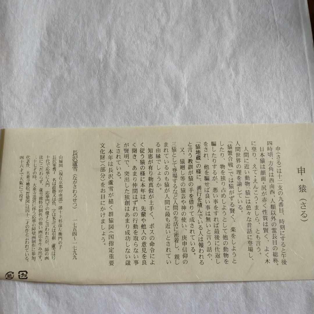 長沢蘆雪  色紙  申・猿