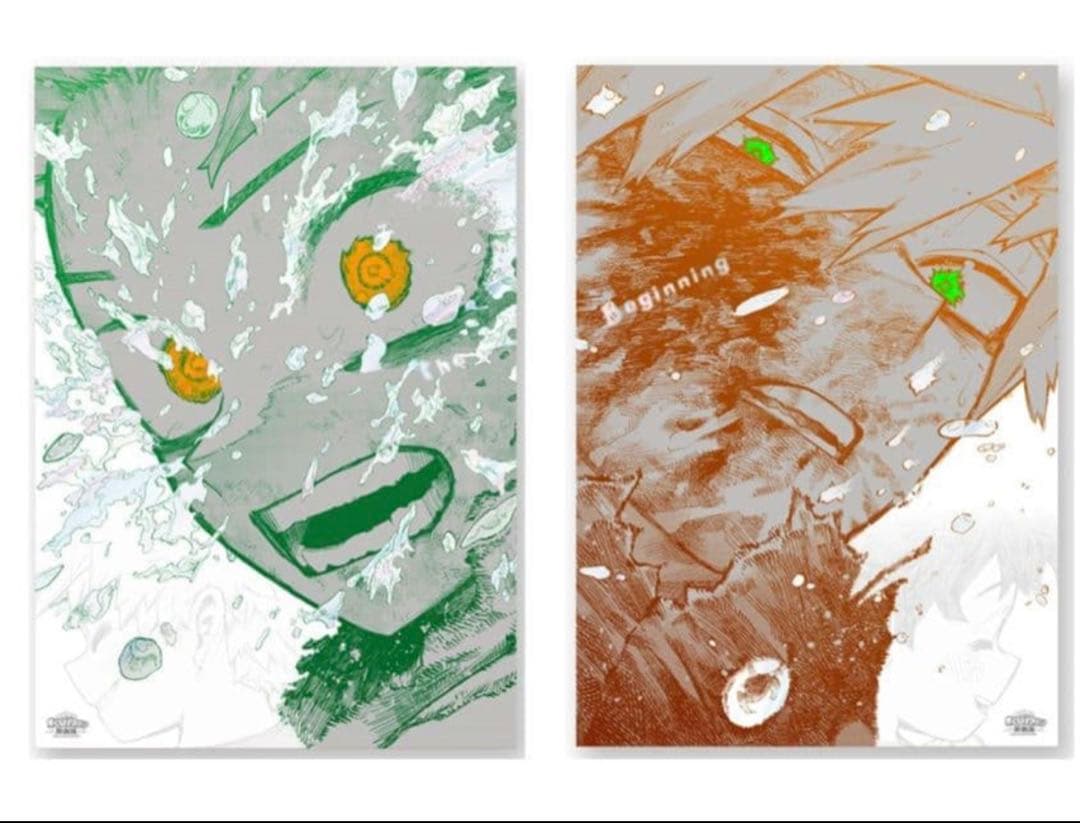 ヒロアカ　原画展 A2アートポスター2枚セット　【The Beginning】