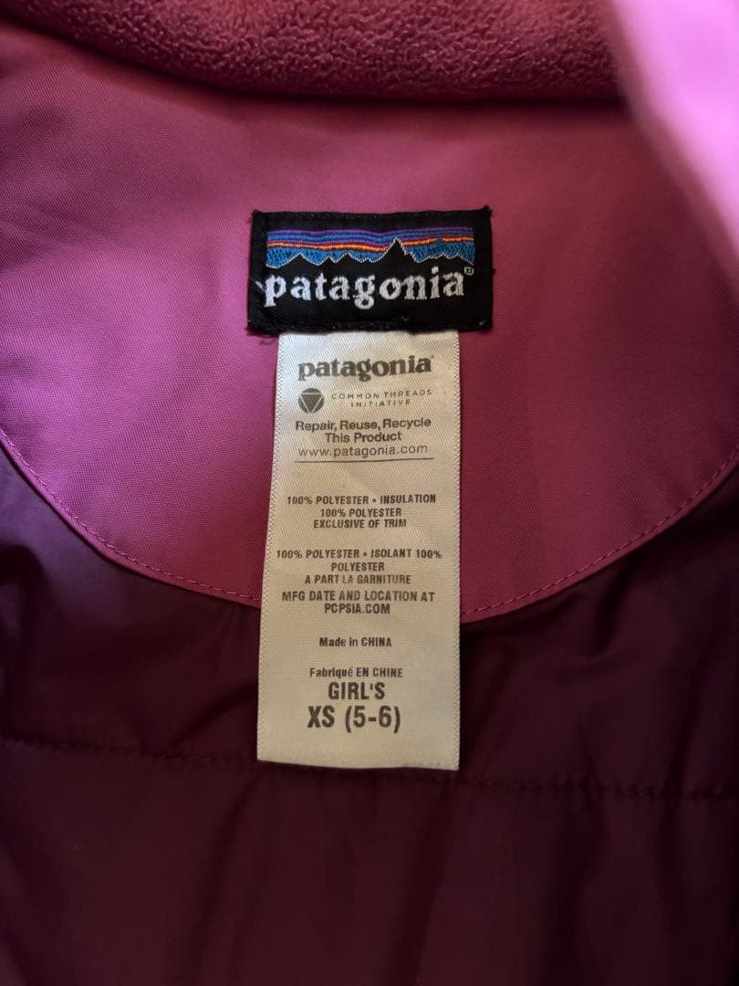 patagonia ピンク スキーウェア ガールズXS