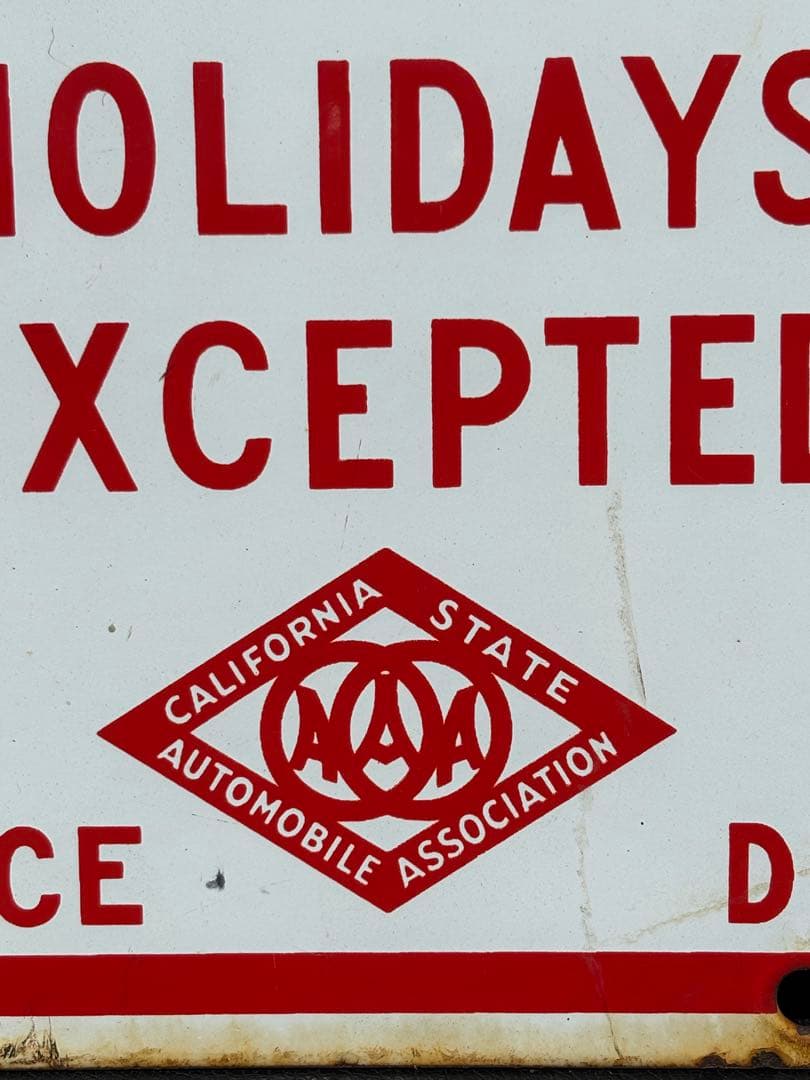 USAアメリカ　ストリート看板　ロードサイン　ホーロー両面看板