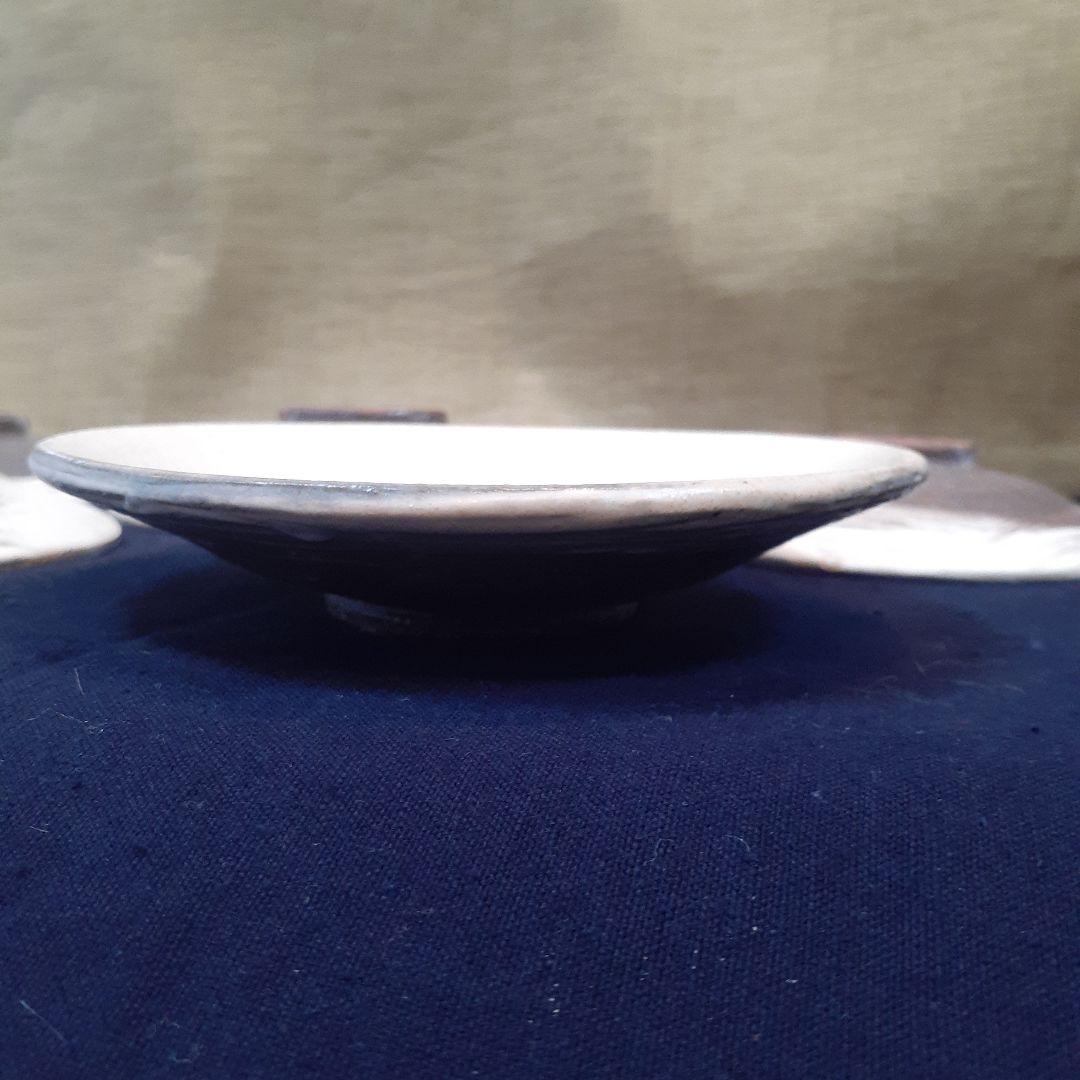 故  石田陶春 作 白丹波刷毛目四寸揃い❤️