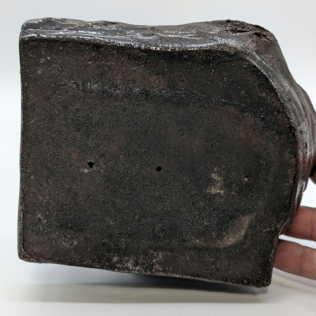 藤原陶斎 備前焼 東郷平八郎像 合箱 陶像 日露戦争 置物 細工物 藤原陶斉