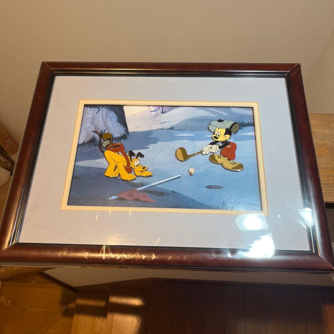 希少品 ミッキーのゴルフ Canine Caddy 60周年 セル画 ピンバッジ