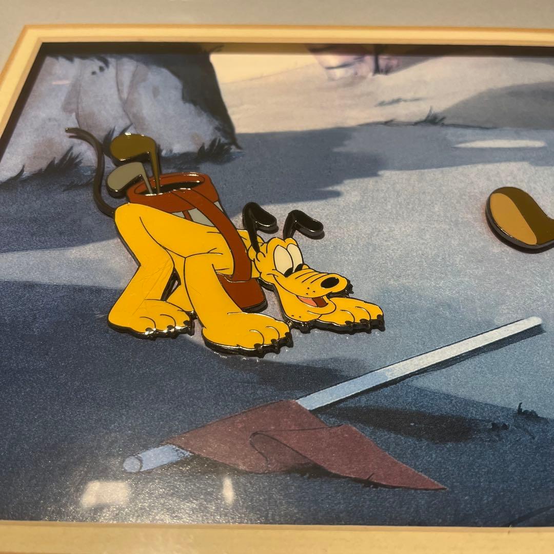 希少品 ミッキーのゴルフ Canine Caddy 60周年 セル画 ピンバッジ