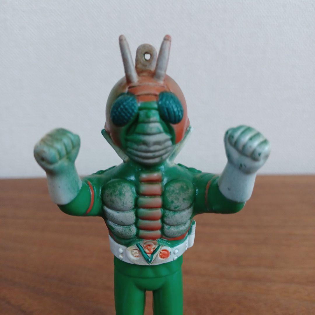 当時ものポピー製 仮面ライダー希少ソフビペンダントトップ（チェーン無）5点セット