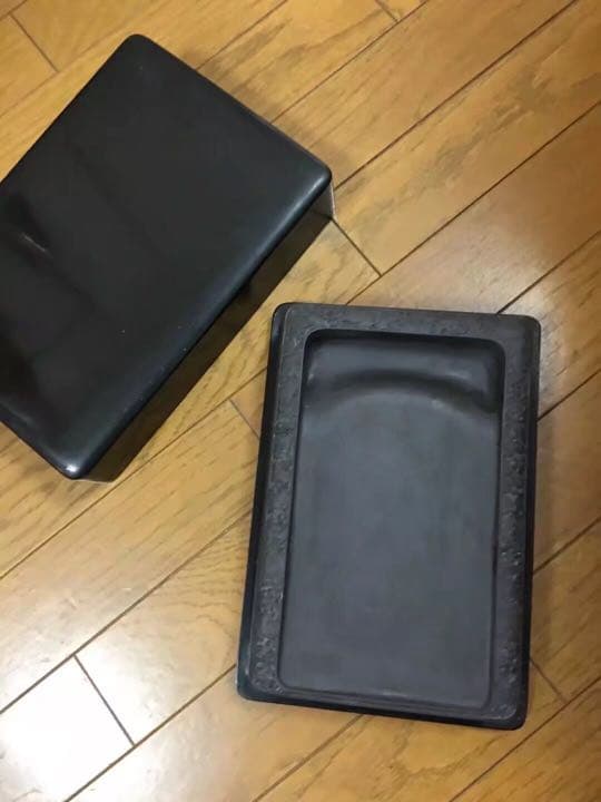 端溪硯 書道具 紫檀 清時代 龍彫