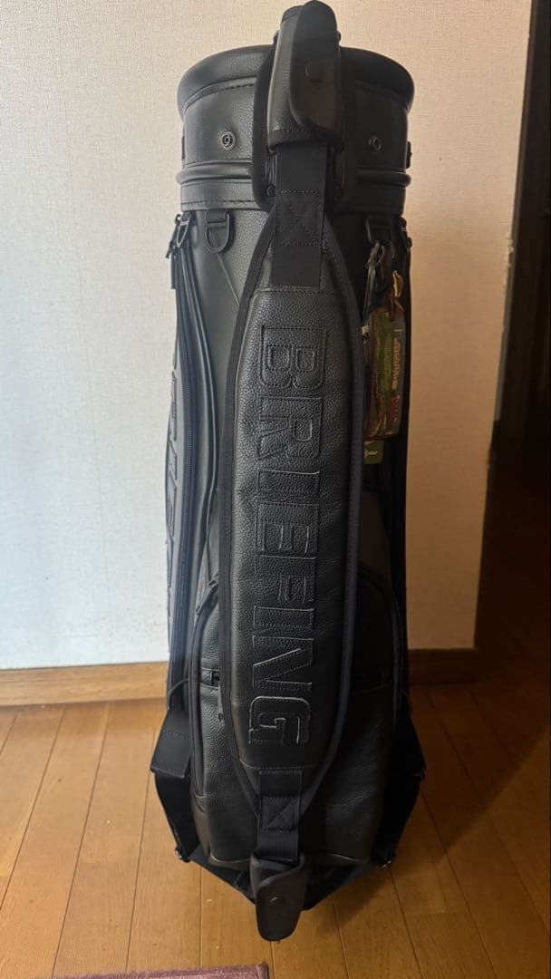 BRIEFING ブラックレザーキャディバッグ 定価25万
