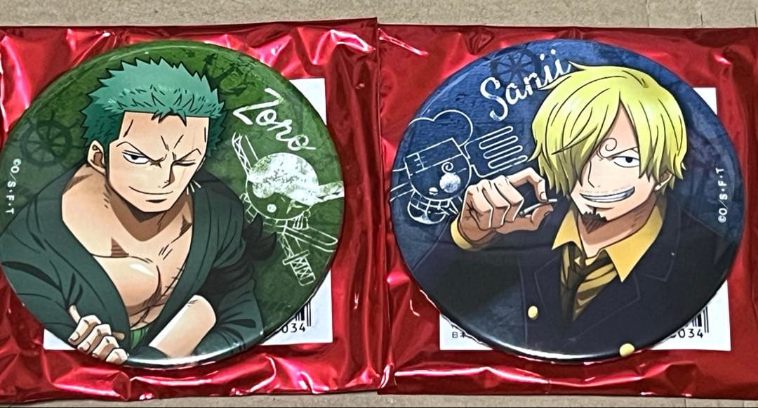 ワンピース ゾロ サンジ 缶バッジ