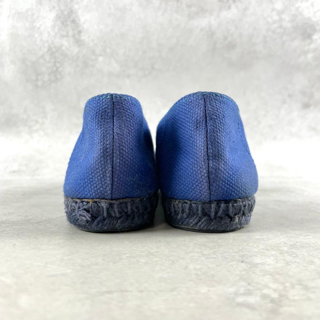 エルメス　HERMES バレエシューズ スリッポン エスパドリーユ ブルー