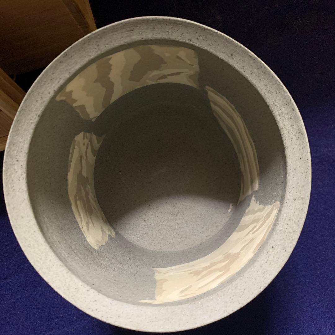 人間国宝　松井康成　練上　水指　逸品　真作保証　共箱