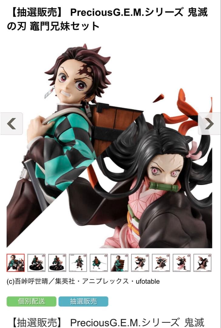 (正規品)抽選販売　PreciousG.E.M.シリーズ鬼滅の刃 竈門兄妹セット