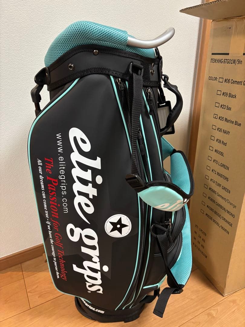 超美★限定レアカラーBLUE/BLACK elite grips キャディバック