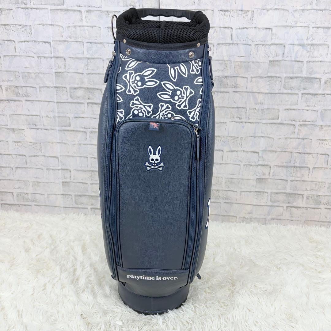 Psycho Bunny キャディバッグ ネイビー サイコバニー モノグラム