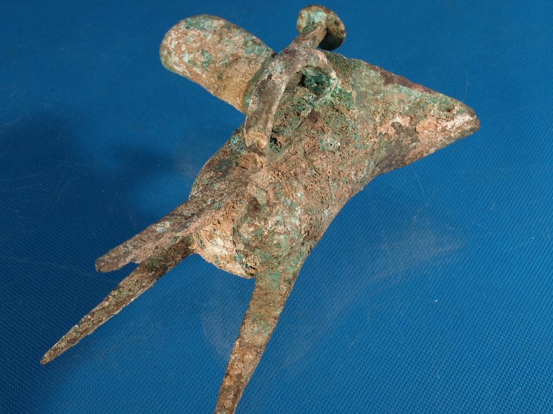 骨董市仕入れ品　唐物　中国　西周青銅置物　酒尊※激安骨董品Q1222A9-2