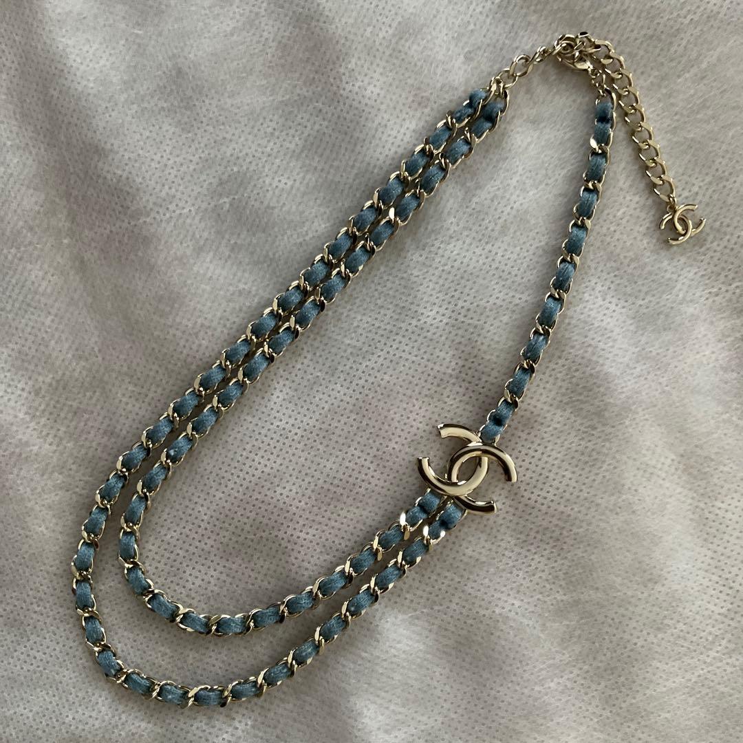 CHANEL デニム2連ネックレス　ノベルティ