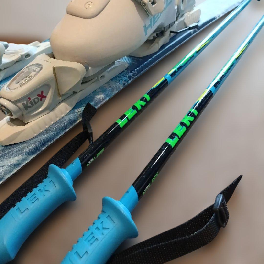 【中学年〜高学年用】ロシニョール》スキーセット”アナと雪の女王エルサデザイン ”