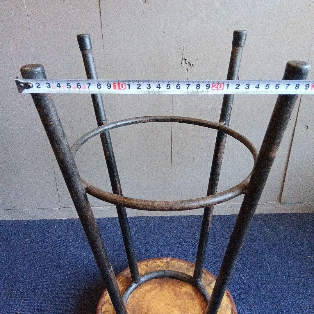 ブラウンレザー調 バースツール　椅子　昭和レトロ　アイアン