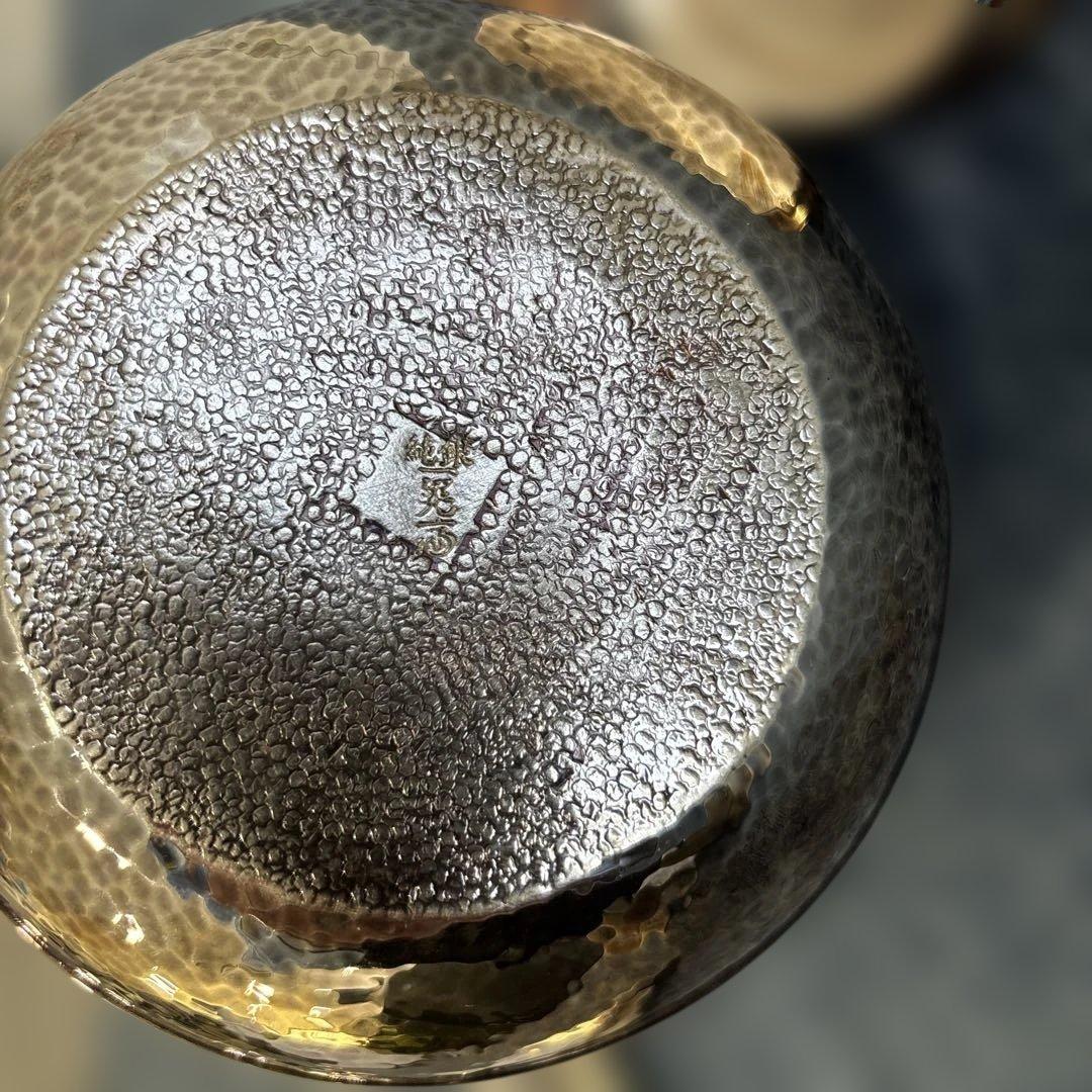 純銀製 金蘭模様彫 蕾摘 湯沸 銀瓶 工芸品 美術品 煎茶道具
