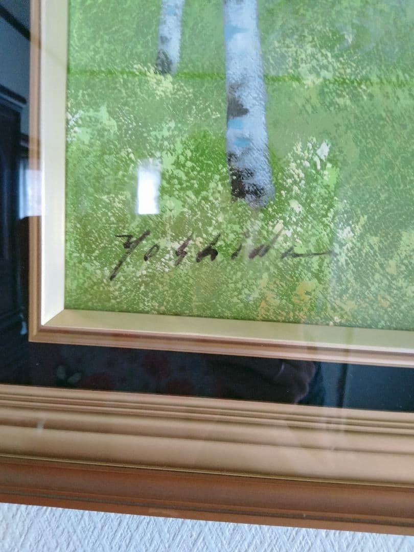 絵画　白樺林　Yoshida作