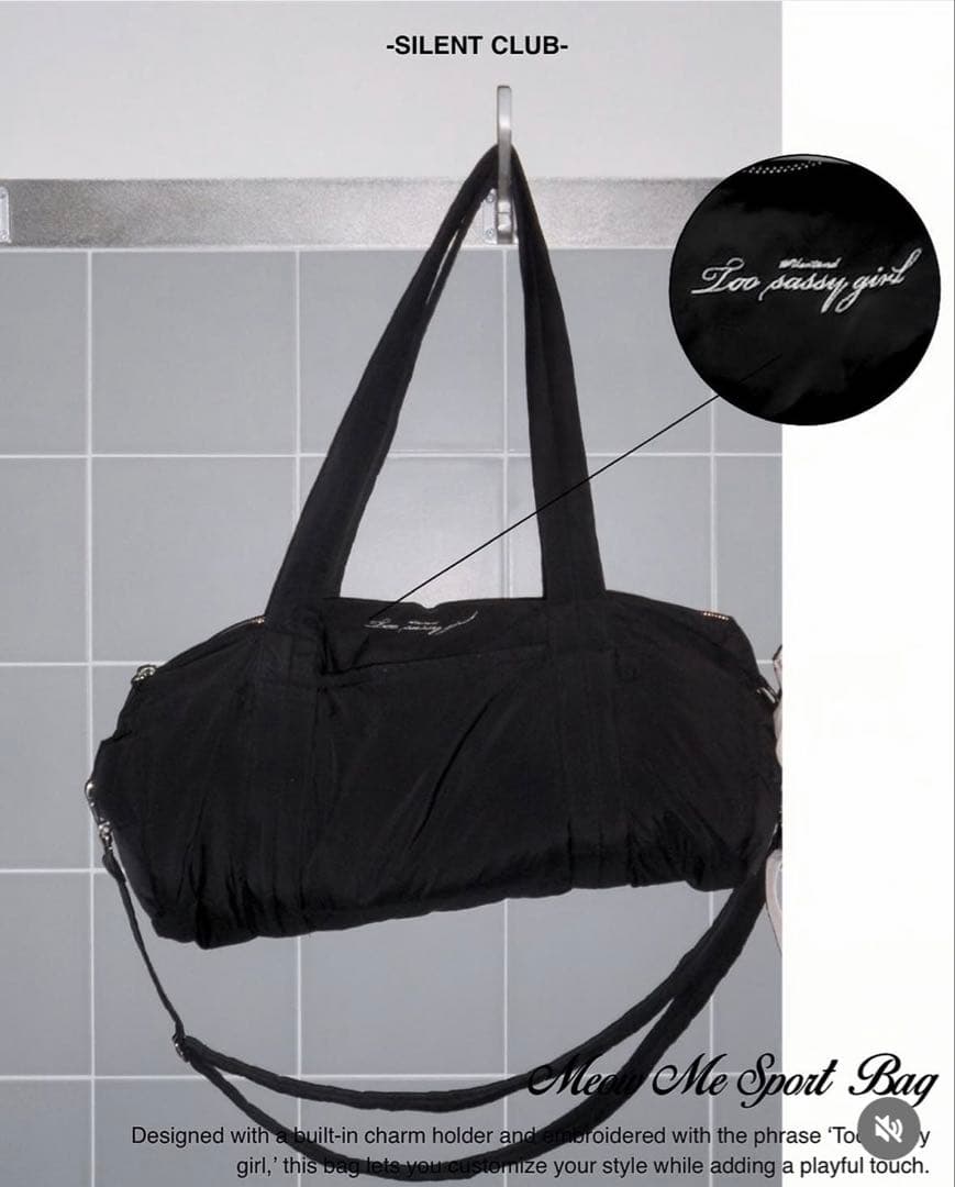 バレエ silentand meow me sport bag -black-