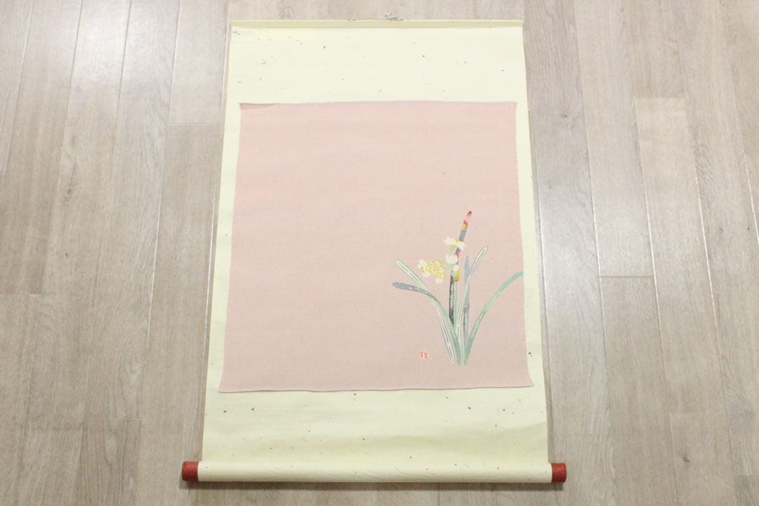 No5448 帛紗三枚セット　羽田登喜男　原図　「花鳥寿果」栞/紙箱付　送料無料