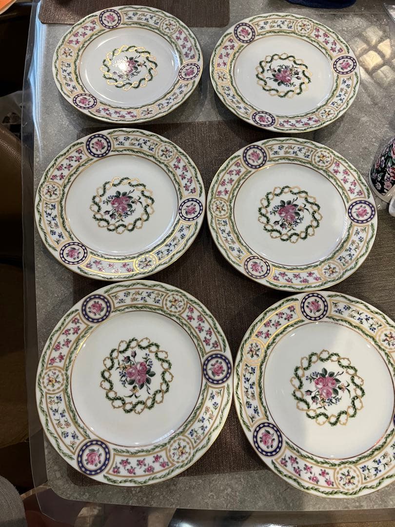 M_TKHS Haviland リモージュ ルーブシエンヌ　6枚セット中皿