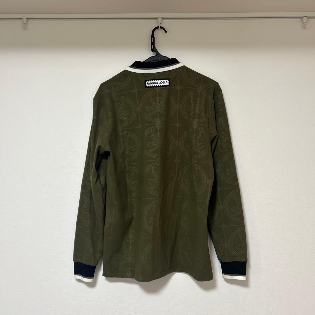 MARK & LONA オリーブ ジップアップポロシャツ
