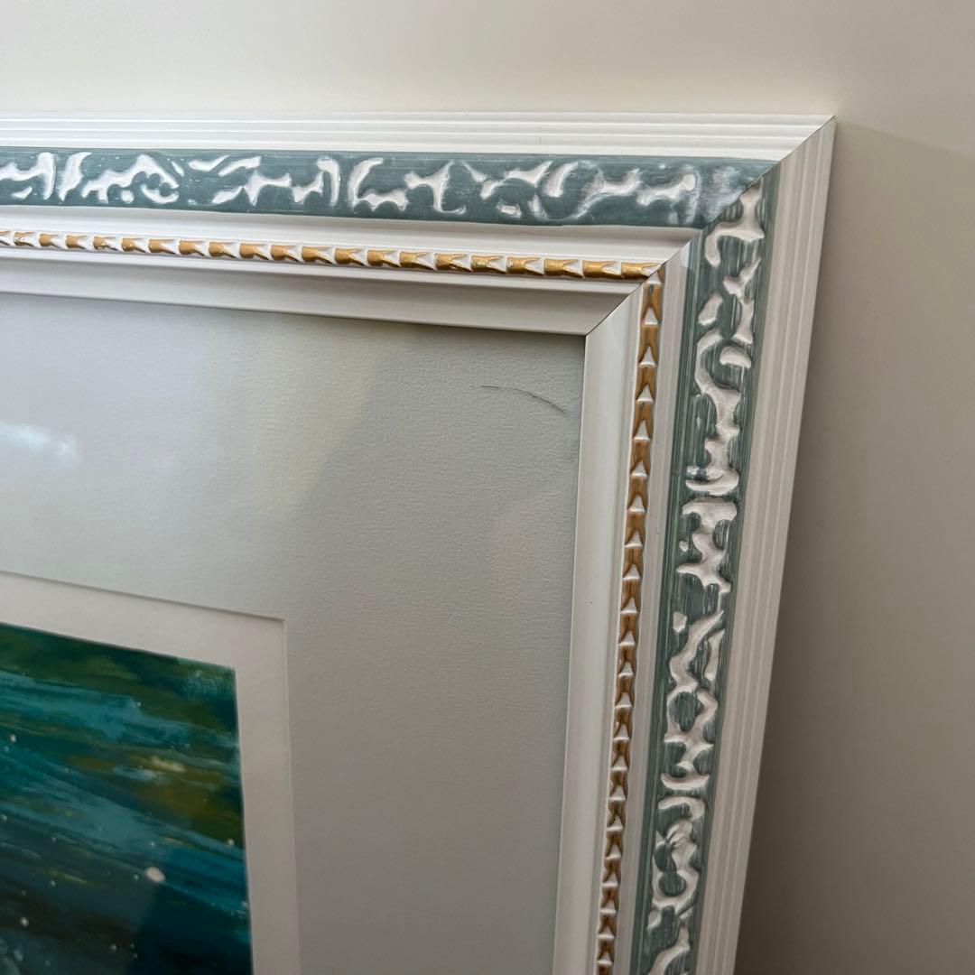 93/300 深見東州 富山湾で飛び跳ねるイルカの親子 リトグラフ サイン 絵画