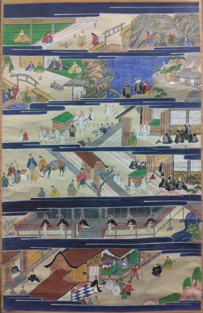 絵伝　親鸞聖人　紙本　２幅　掛軸