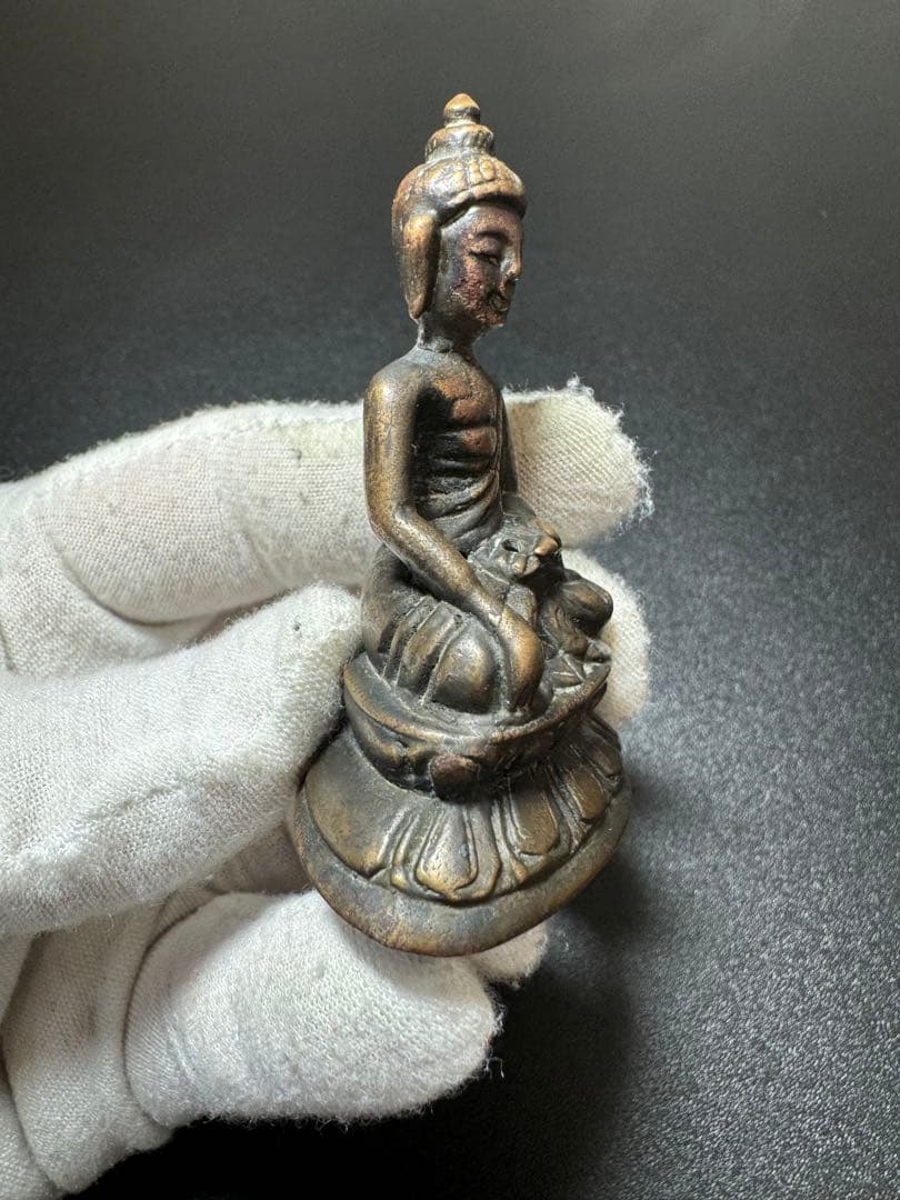 仏教 お守り W唐代仏像 開運風水重厚 極細工 工芸品 美術品置物 神像 金銅仏