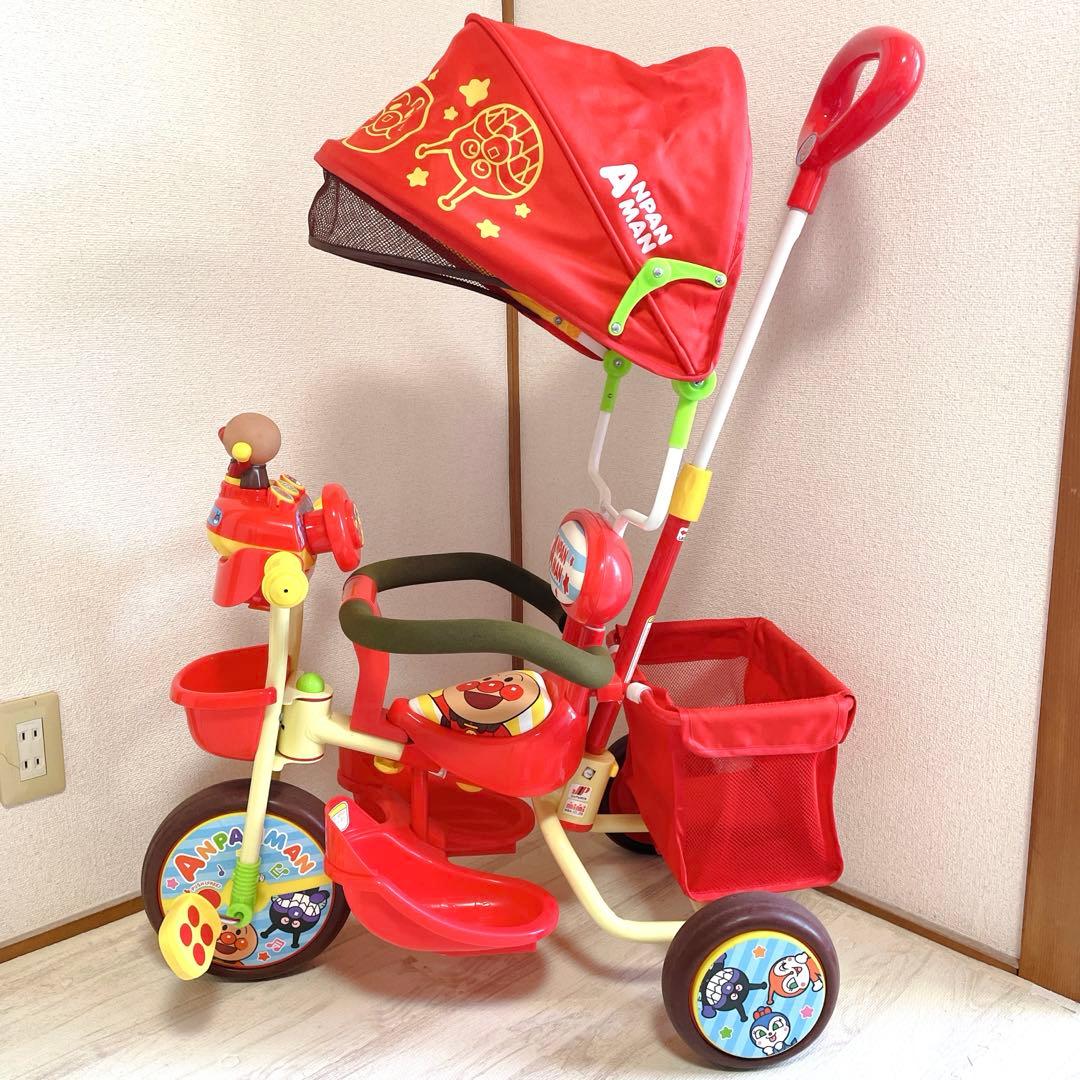 美品 エム・アンド・エム それいけ！アンパンマン デラックスII 三輪車 レッド