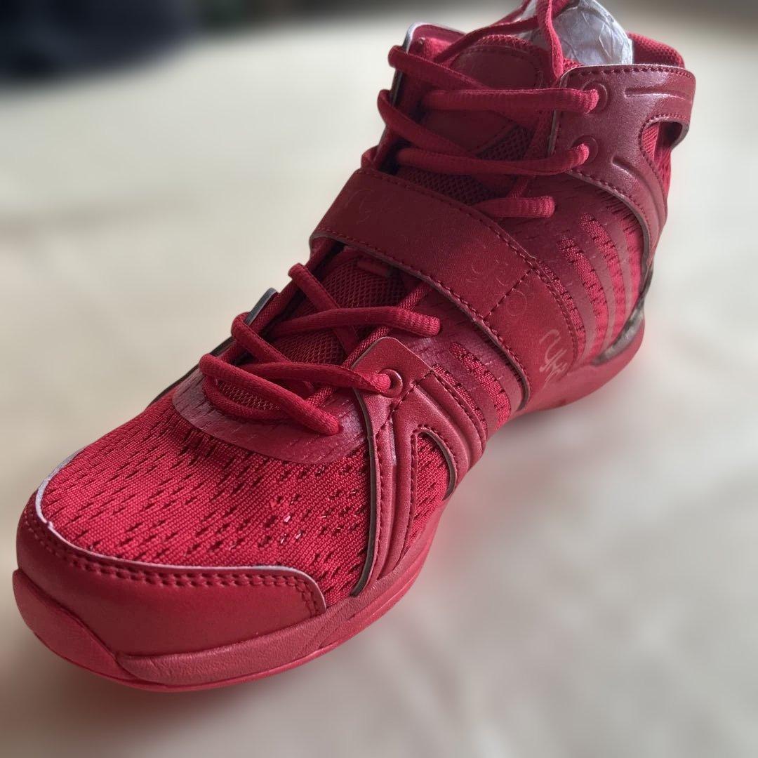 「新品未使用」ryka シューズ 赤&レパード　23センチ