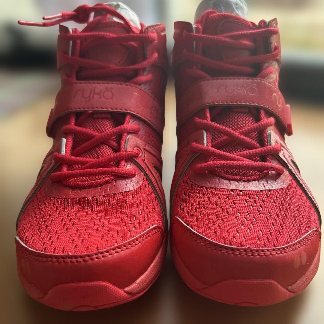 「新品未使用」ryka シューズ 赤&レパード　23センチ