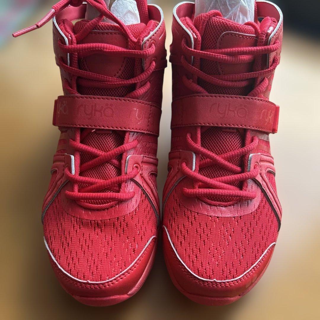 「新品未使用」ryka シューズ 赤&レパード　23センチ