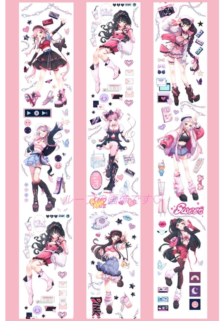 ✩のこり２✩J720＃回到2002(炫彩)切り売り海外人物マステ女の子