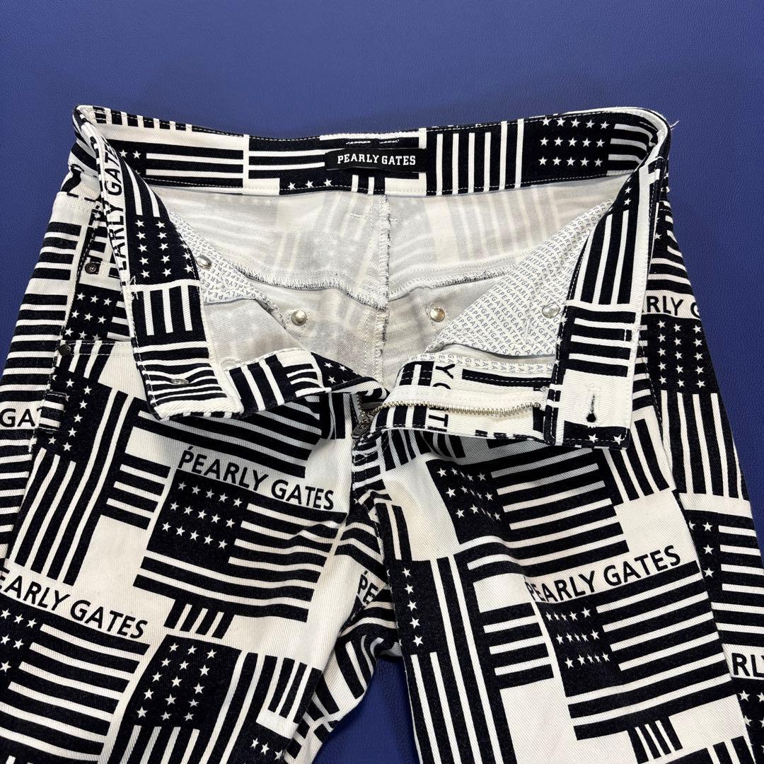 パーリーゲイツ　ロングパンツ　1/M 星条旗　総柄　オールシーズン