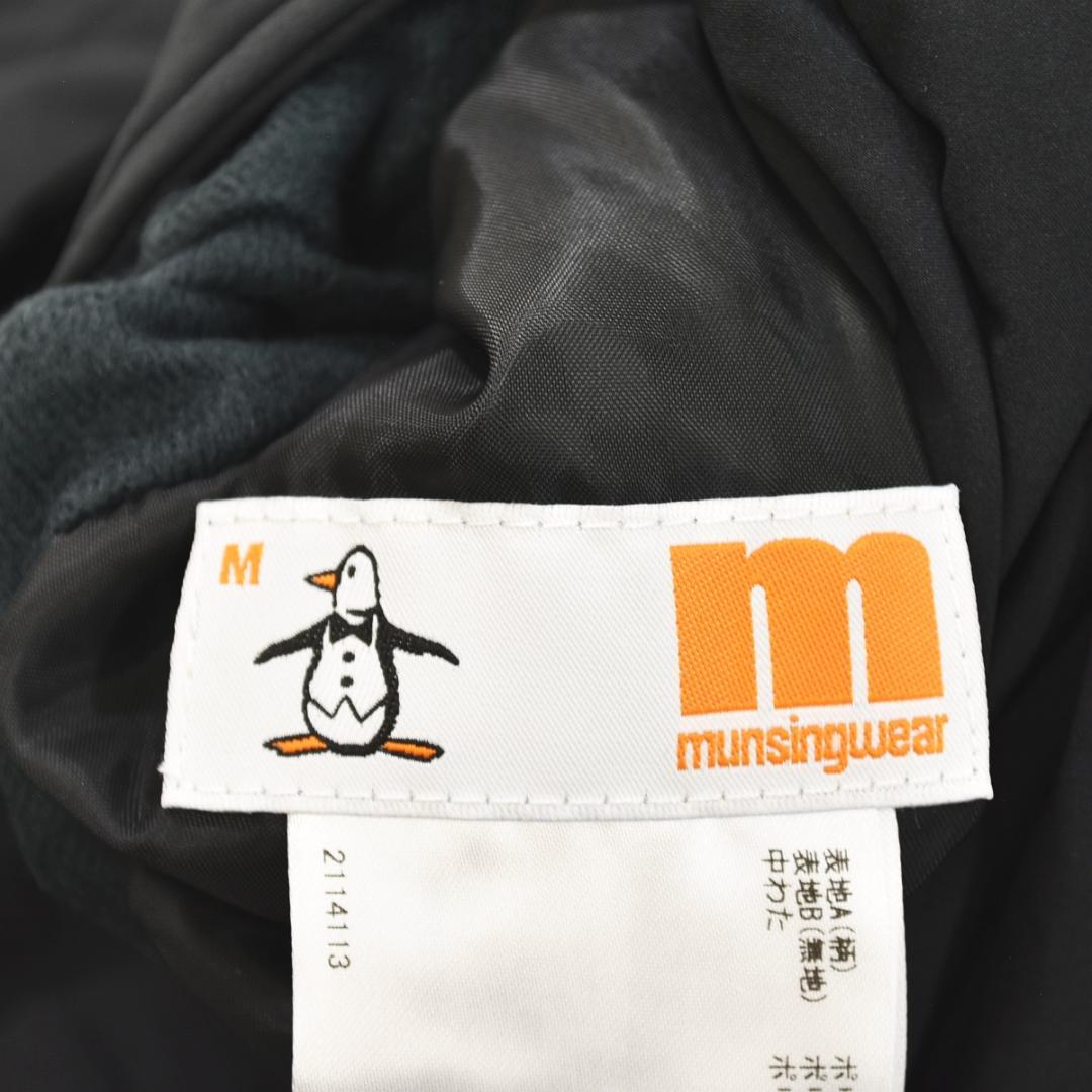 【人気】 【上質】 マンシングウェア 中綿入り ベスト ワンピース ブラック ♪