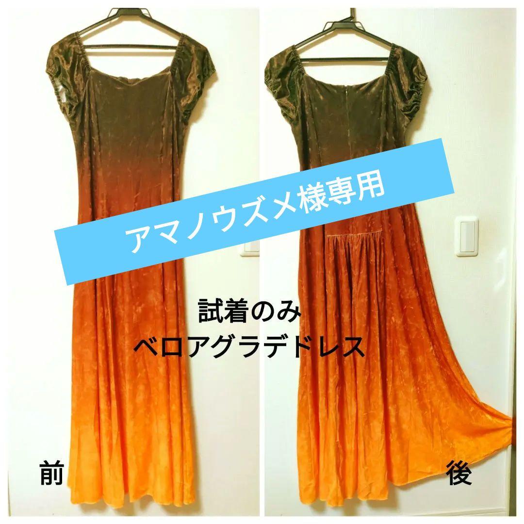 【試着のみ新品！】ベロアグラデドレス