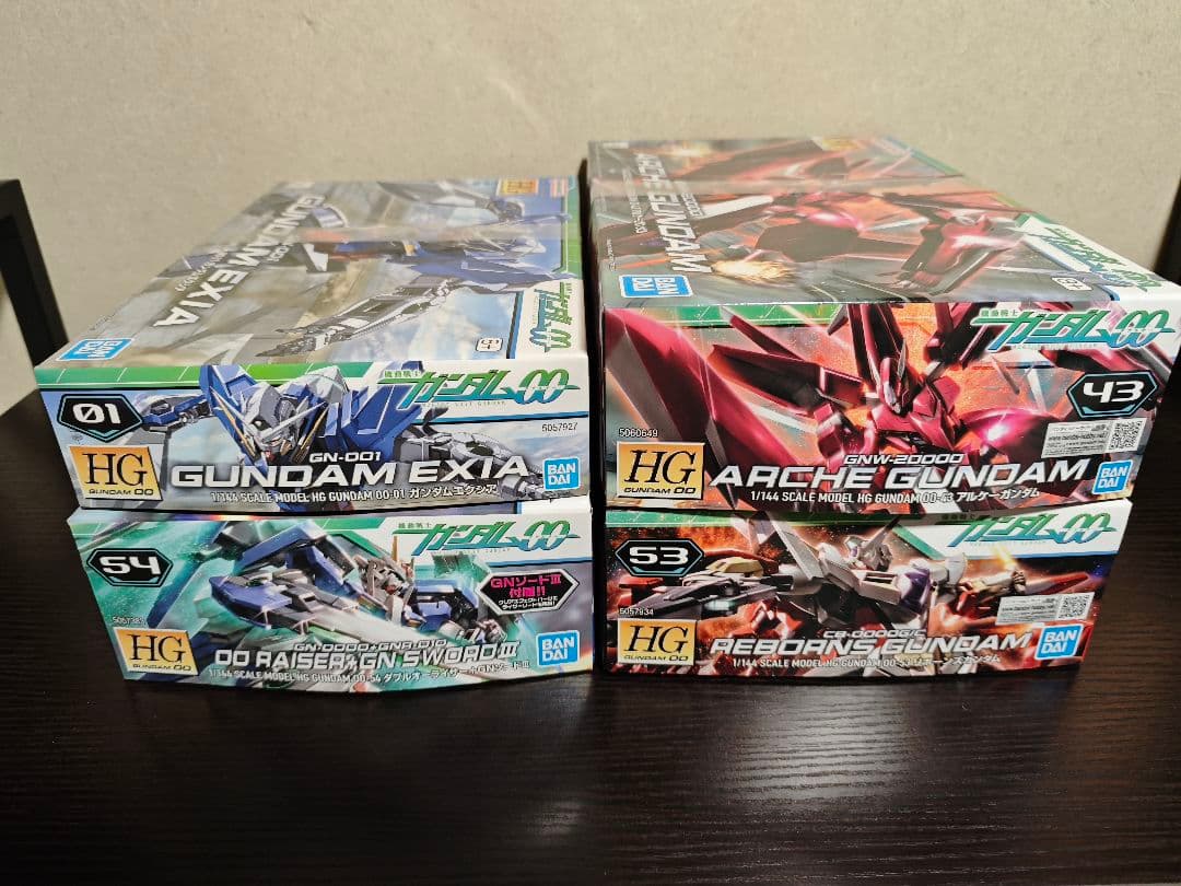 HGガンダム00 ガンプラ4点セット