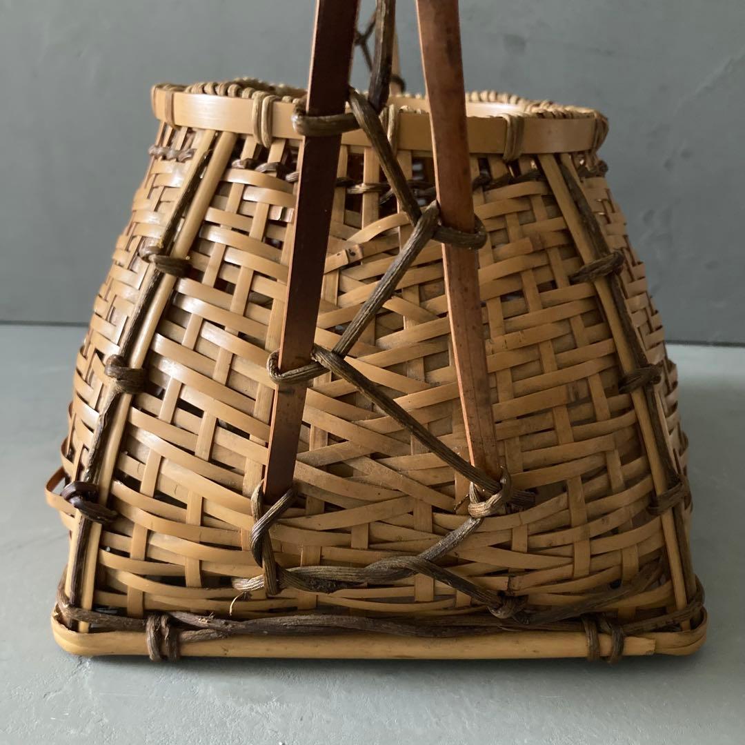 宗全籠 花入 手付置籠 花器 茶道具