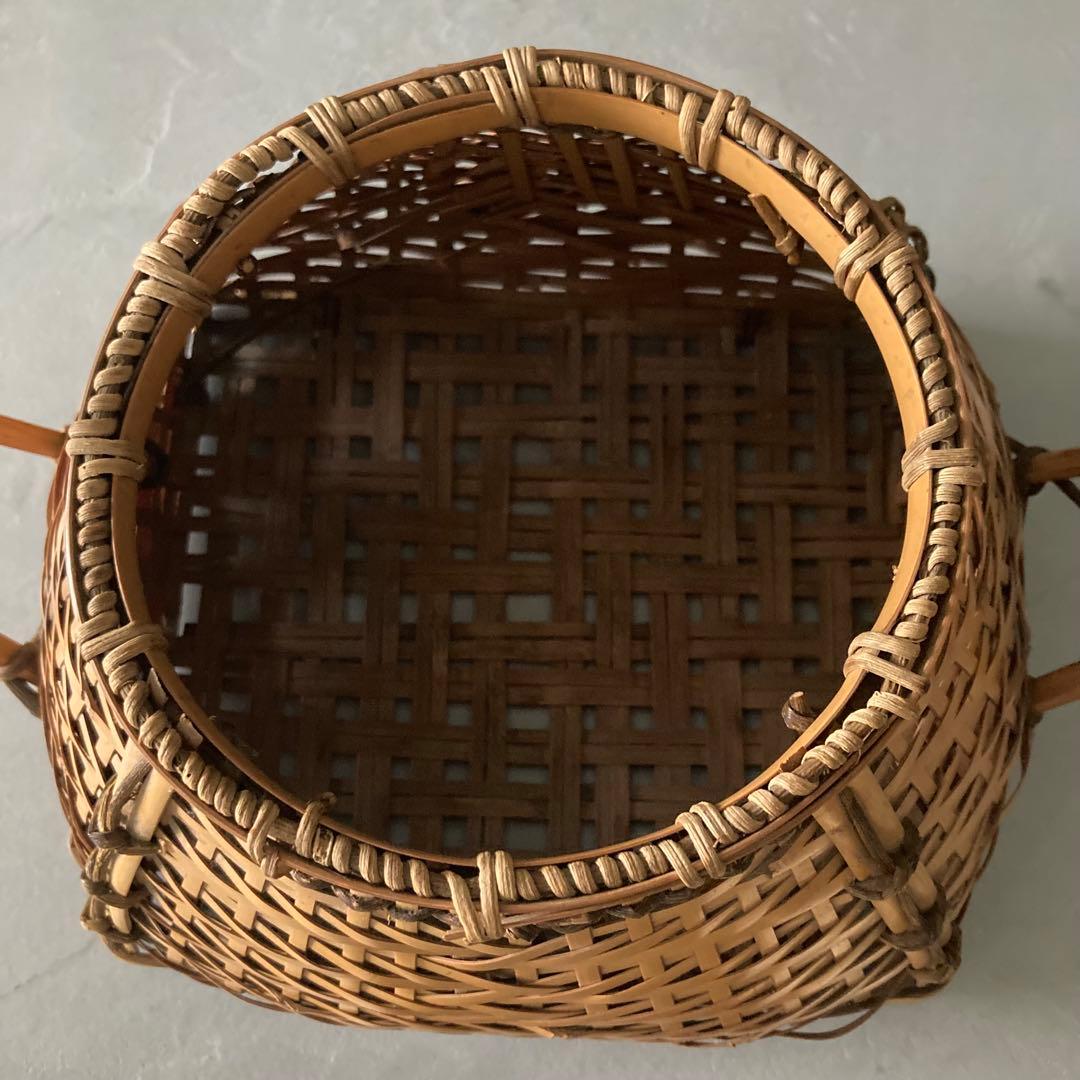 宗全籠 花入 手付置籠 花器 茶道具