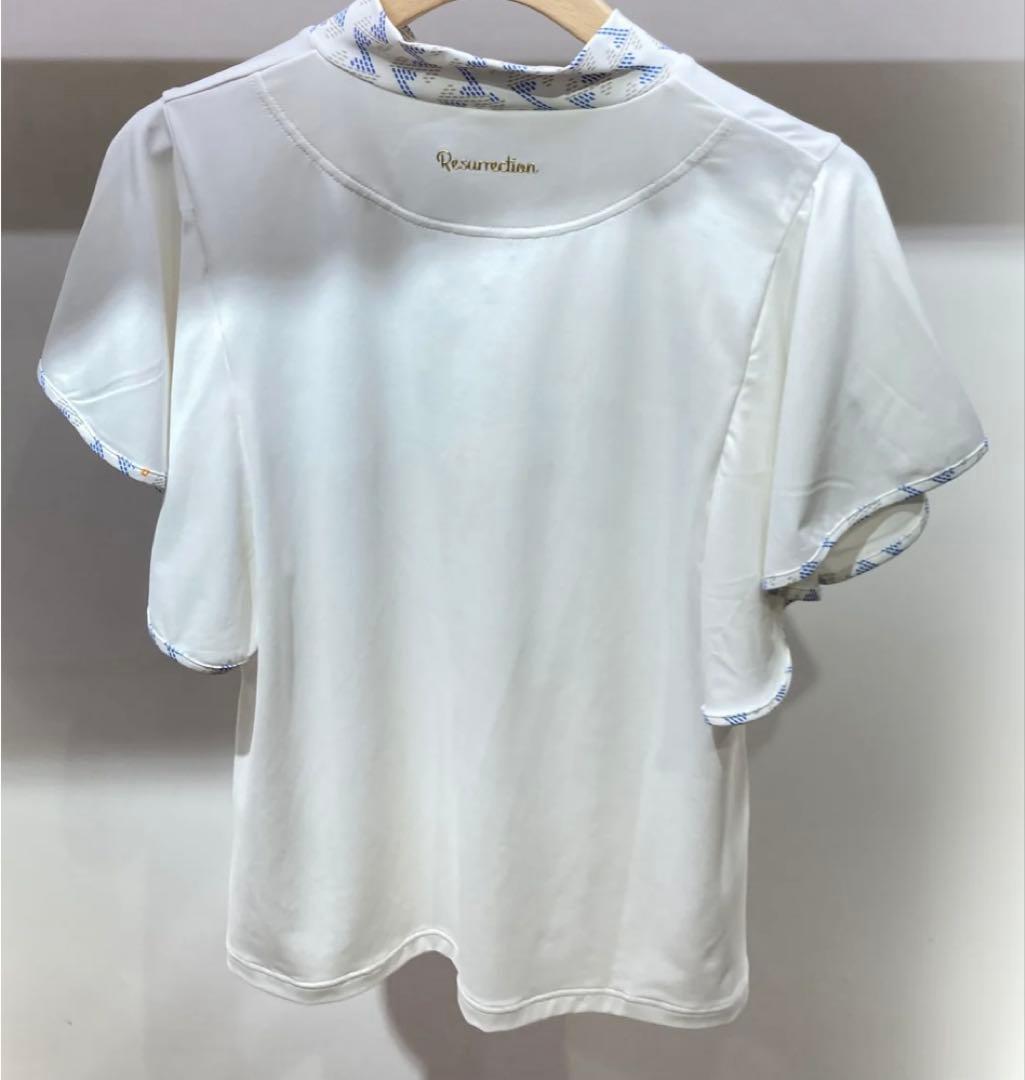 Resurrection WOMEN フレアスリーブレスハイネックシャツ
