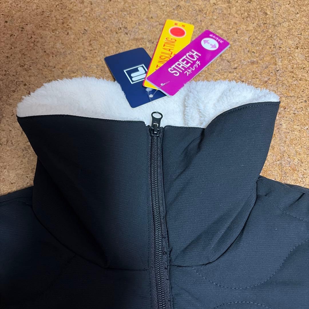 〈新品タグ付き〉 蓄熱保温　ボアネックフルジップ　中綿ベストタイプ　ワンピース