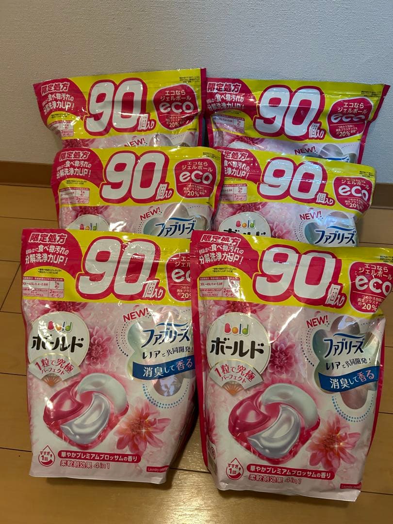 ボールド ジェルボール 4in1 プレミアムブロッサム 詰め替え 90個入り×6