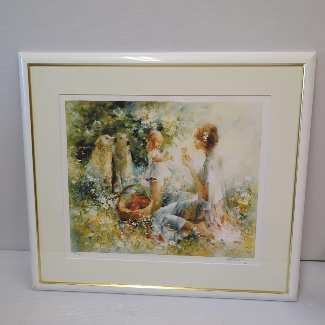 ウィルム・ヘンラート 【ピクニック】 リトグラフ 直筆サイン 　176/200