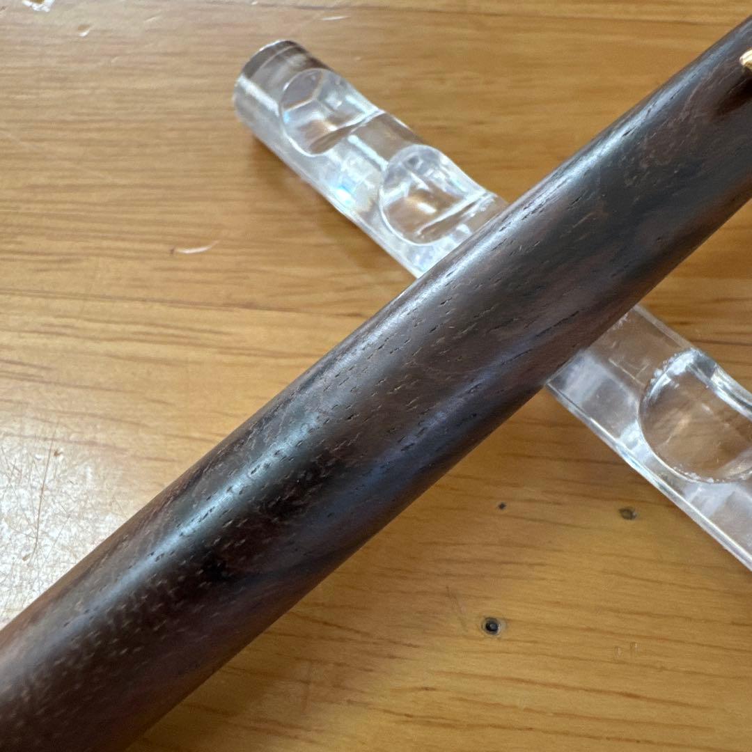 新品 野原工芸 シャーペン インドローズウッド 新型 ゴールド金具 付属品完備