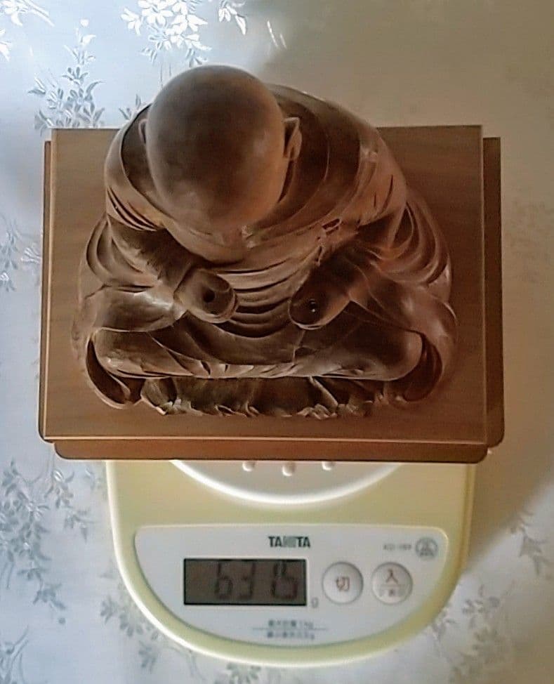 僧形坐像 法然上人坐像 #074 ◆白檀 木彫 仏像