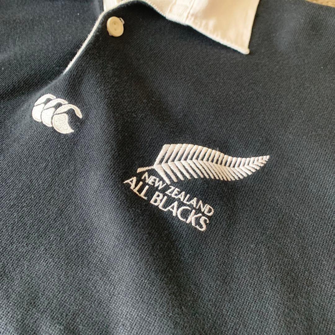 ニュージーランド　オールブラックス Steinlager ラガーシャツ S